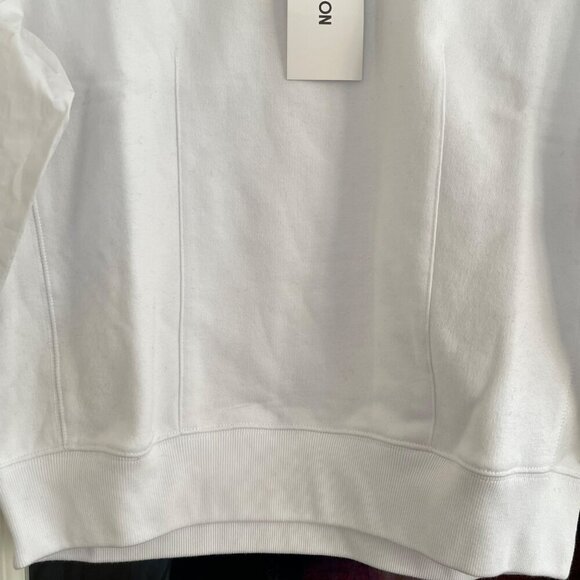 Thakoon White Embroidered Balloon Sleeve Sweatshirt Medium NEW - Picture 6 of 8